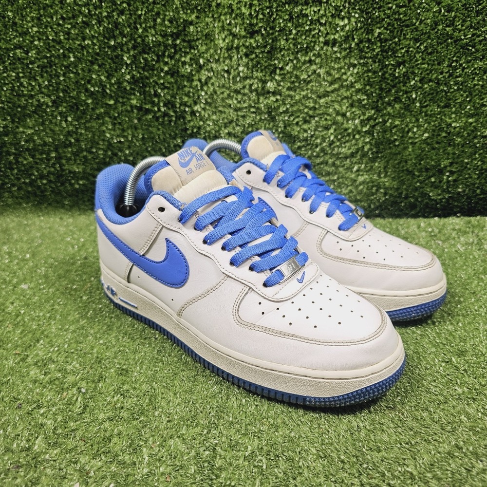 Nike Air Force 1 '07 Low White Medium Blue Casual Sneakers DH7561-104 Mens 8